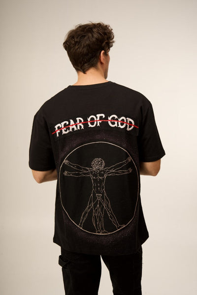 FEAR OF GOD vs VITRUVIAN MAN BLACK VALKYRE TSHIRT