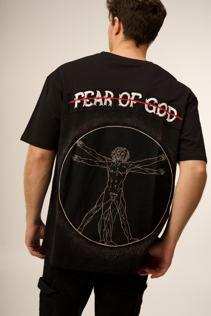 FEAR OF GOD vs VITRUVIAN MAN BLACK VALKYRE TSHIRT