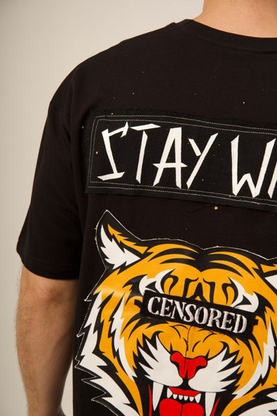 ‘STAY WILD’ BLACK VALKYRE T-SHIRT