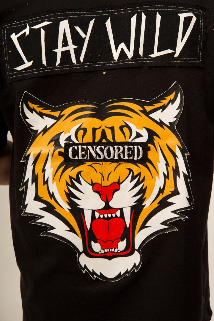 ‘STAY WILD’ BLACK VALKYRE T-SHIRT