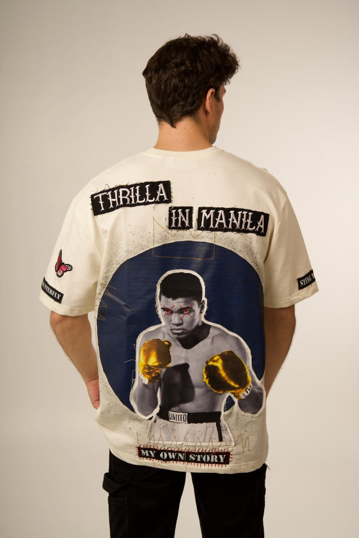 THRILLA IN MANILA - A MUHAMMAD ALI TRIBUTE OFF WHITE VALKYRE TSHIRT