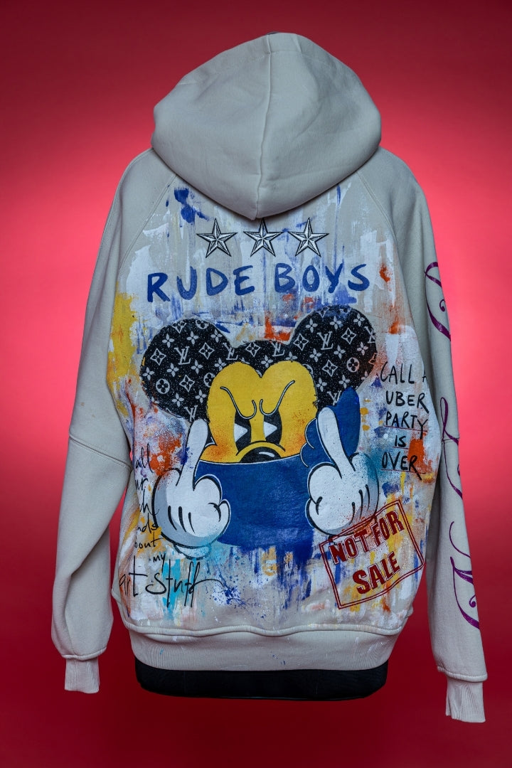 ‘RUDE BOY ROYALTY’ VALKYRE HAND PAINTED HOODIE