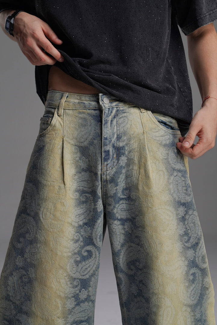 SHADOW PAISLEY UNISEX VALKYRE FABRIC JEANS