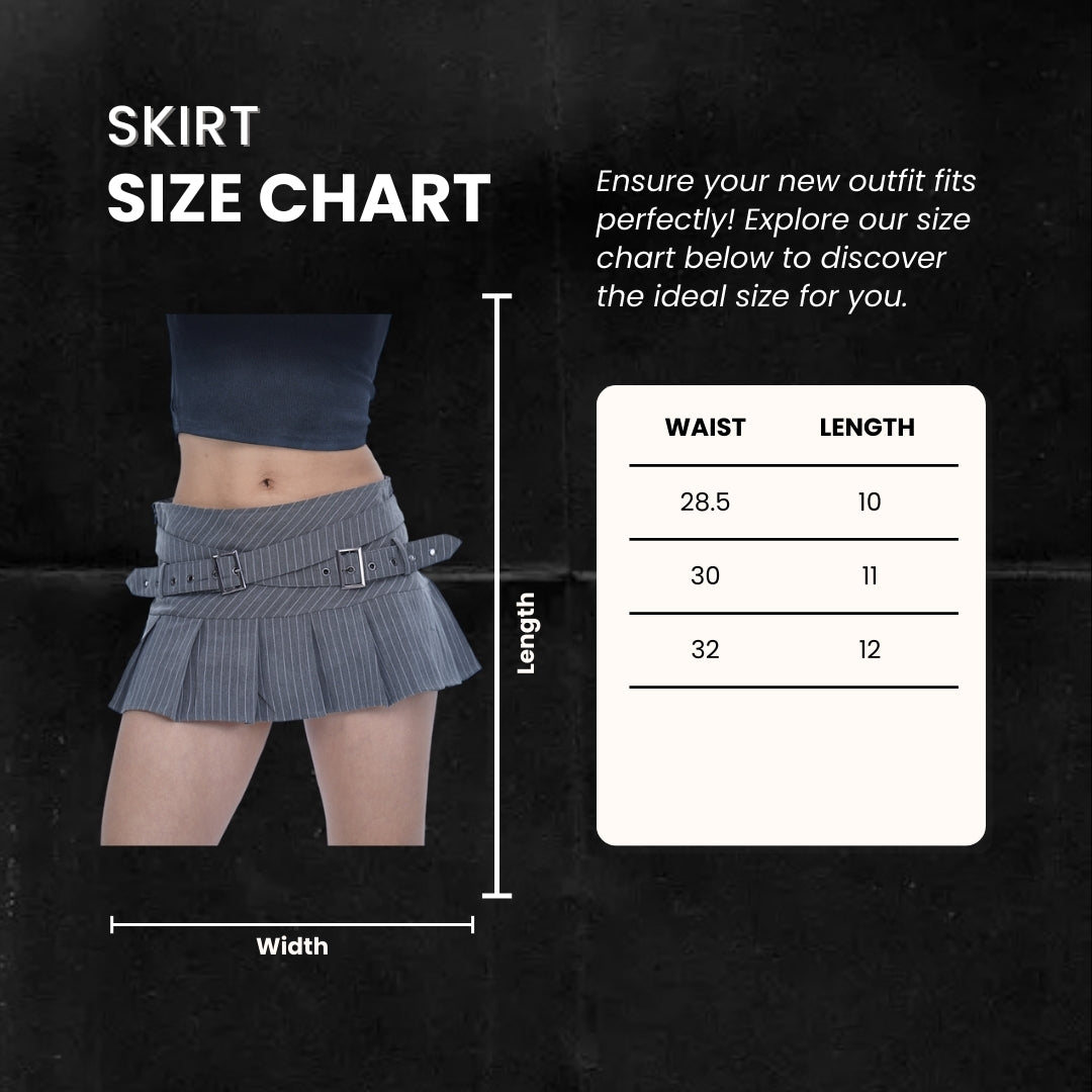 DOUBLE BUCKLE MINI' VALKYRE SKIRTS - S3