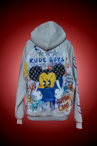 ‘RUDE BOY ROYALTY’ VALKYRE HAND PAINTED HOODIE