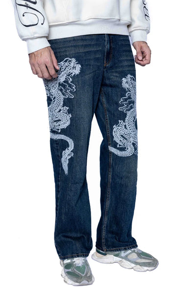 DRAGON EMBROIDERY UNISEX VALKYRE JEANS