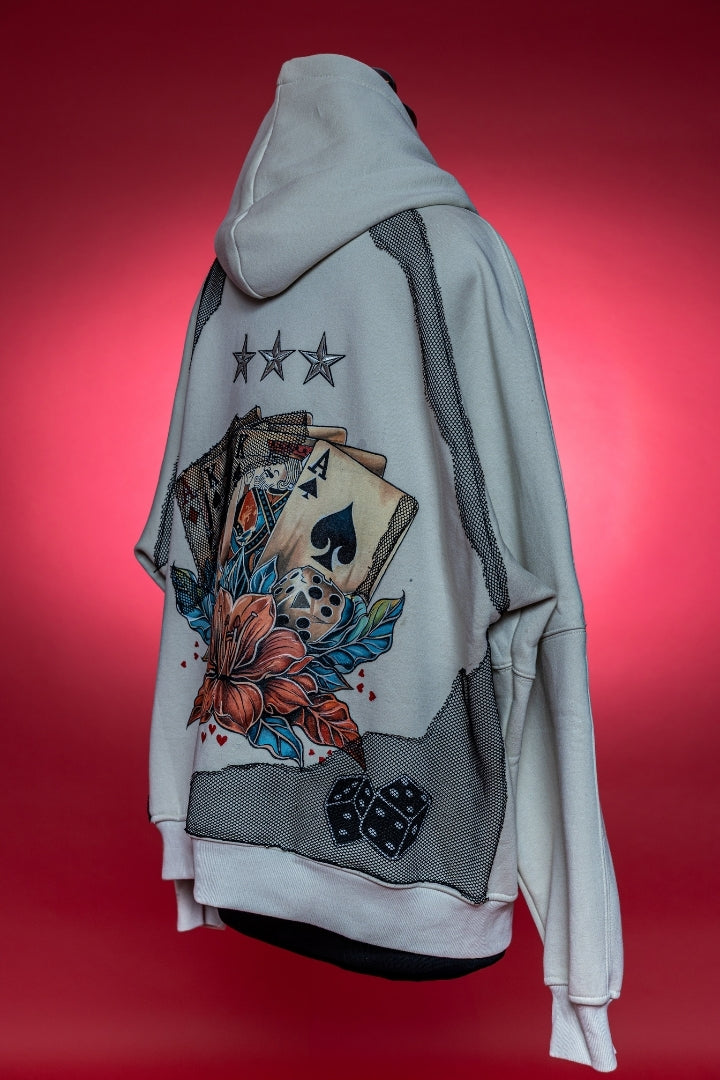 ‘LUCKY DRAW’ VALKYRE HAND PAINTED HOODIE