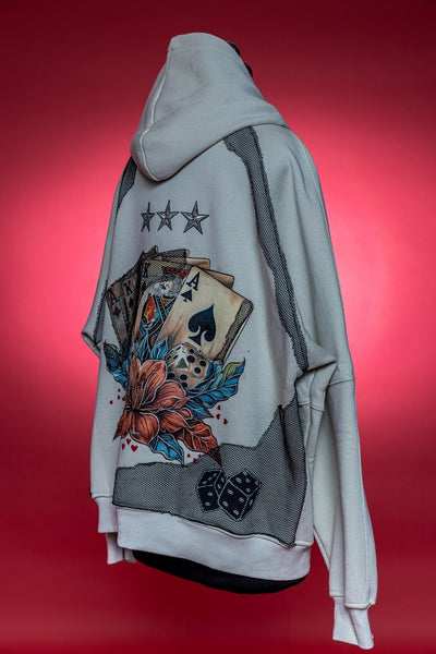 ‘LUCKY DRAW’ VALKYRE HAND PAINTED HOODIE