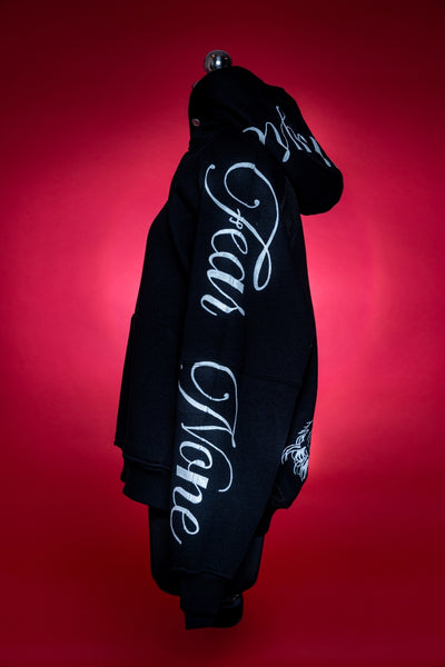 ‘THE LAST RIDE’ BLACK VALKYRE HAND PAINTED HOODIE