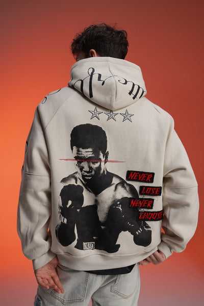 ‘KNOCKOUT KING’ VALKYRE HAND PAINTED HOODIE