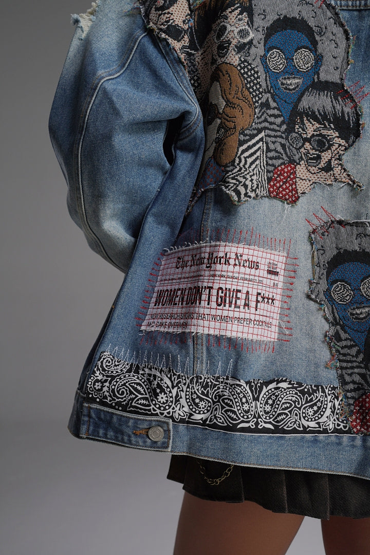 ‘RUN THE BLOCK’ VALKYRE HAND PAINTED JACKET