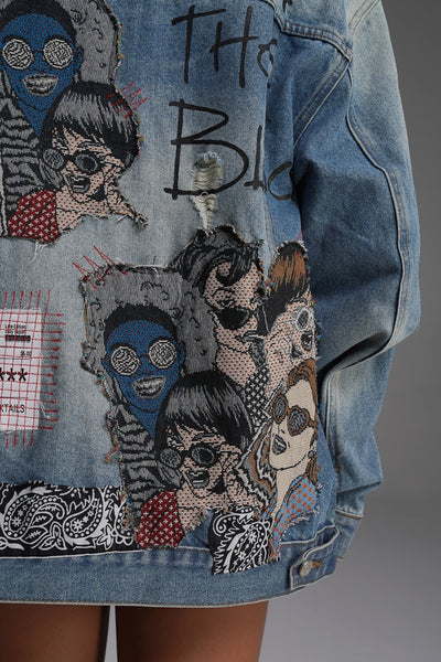 ‘RUN THE BLOCK’ VALKYRE HAND PAINTED JACKET