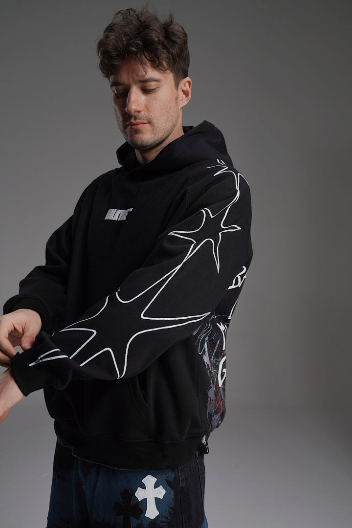 ‘BAD CHOICES MAKE GOOD STORIES’ VALKYRE HAND PAINTED HOODIE