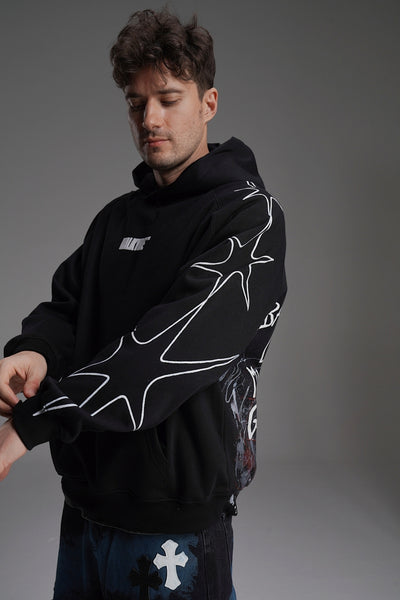 ‘BAD CHOICES MAKE GOOD STORIES’ VALKYRE HAND PAINTED HOODIE