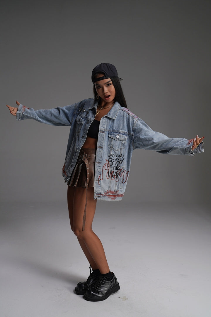 ‘LOVE DON’T FADE’ VALKYRE HAND PAINTED JACKET