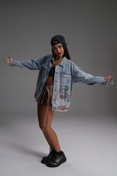 ‘LOVE DON’T FADE’ VALKYRE HAND PAINTED JACKET