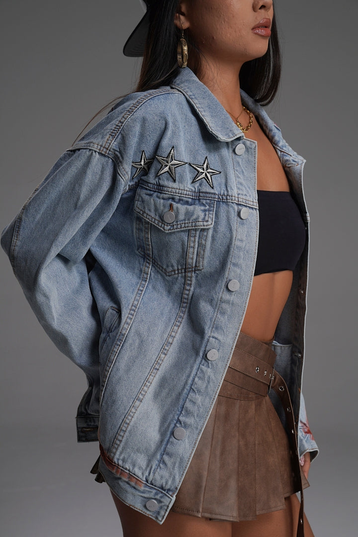 ‘LOVE DON’T FADE’ VALKYRE HAND PAINTED JACKET