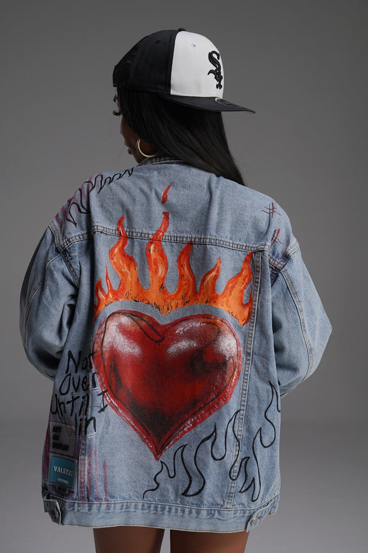 ‘LOVE DON’T FADE’ VALKYRE HAND PAINTED JACKET