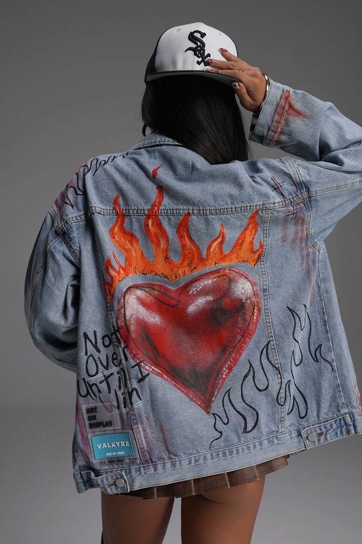‘LOVE DON’T FADE’ VALKYRE HAND PAINTED JACKET