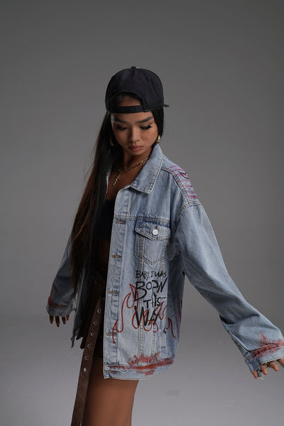 ‘LOVE DON’T FADE’ VALKYRE HAND PAINTED JACKET