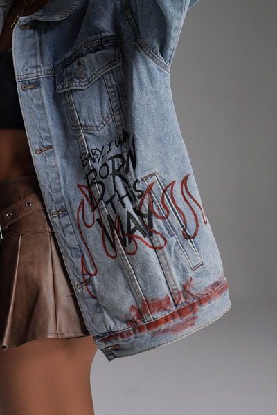 ‘LOVE DON’T FADE’ VALKYRE HAND PAINTED JACKET