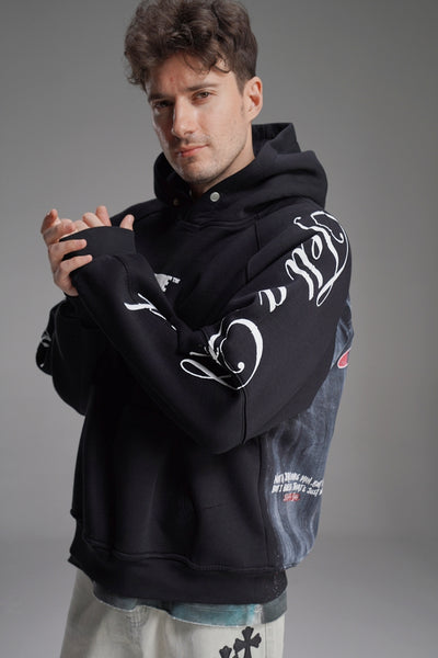 ‘SUPERMAN AIN'T SAVING NONE’ VALKYRE HAND PAINTED HOODIE