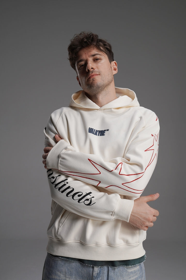 ‘NO GUTS, NO GLORY’ VALKYRE HAND PAINTED HOODIE