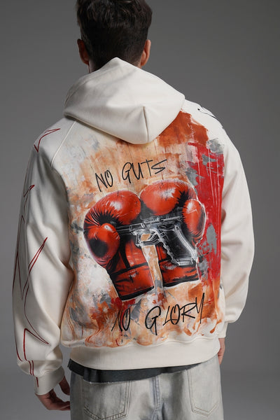 ‘NO GUTS, NO GLORY’ VALKYRE HAND PAINTED HOODIE