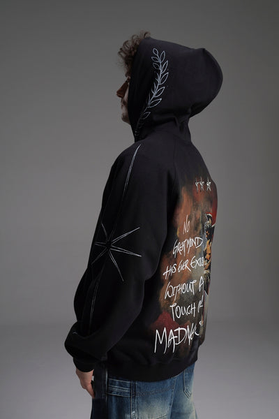 ‘TOUCH OF MADNESS’ VALKYRE HAND PAINTED HOODIE