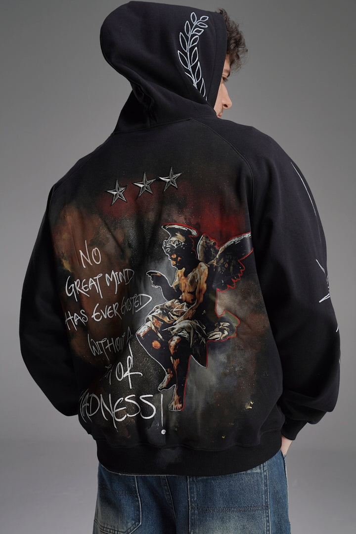 ‘TOUCH OF MADNESS’ VALKYRE HAND PAINTED HOODIE
