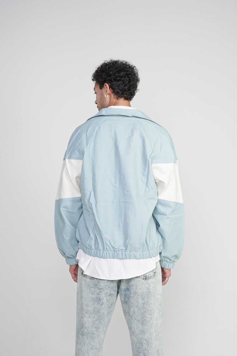 TURQUOISE COLOUR BLOCK VALKYRE TRACK JACKET