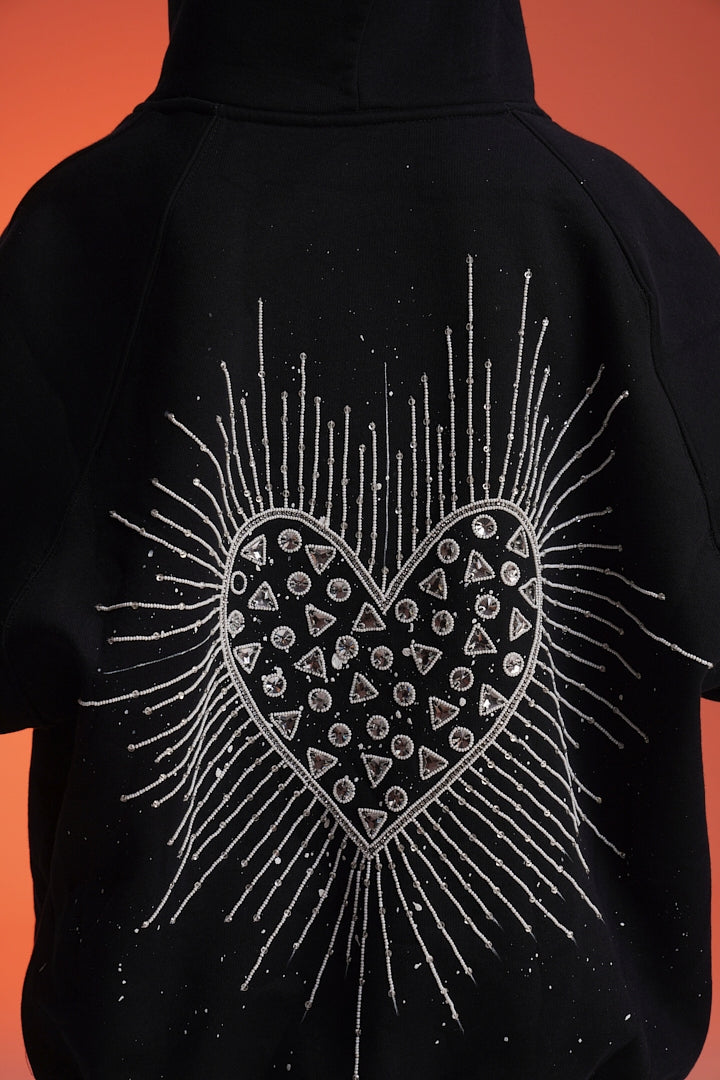 ‘CROWN JEWEL’ VALKYRE HAND EMBROIDERED HOODIE