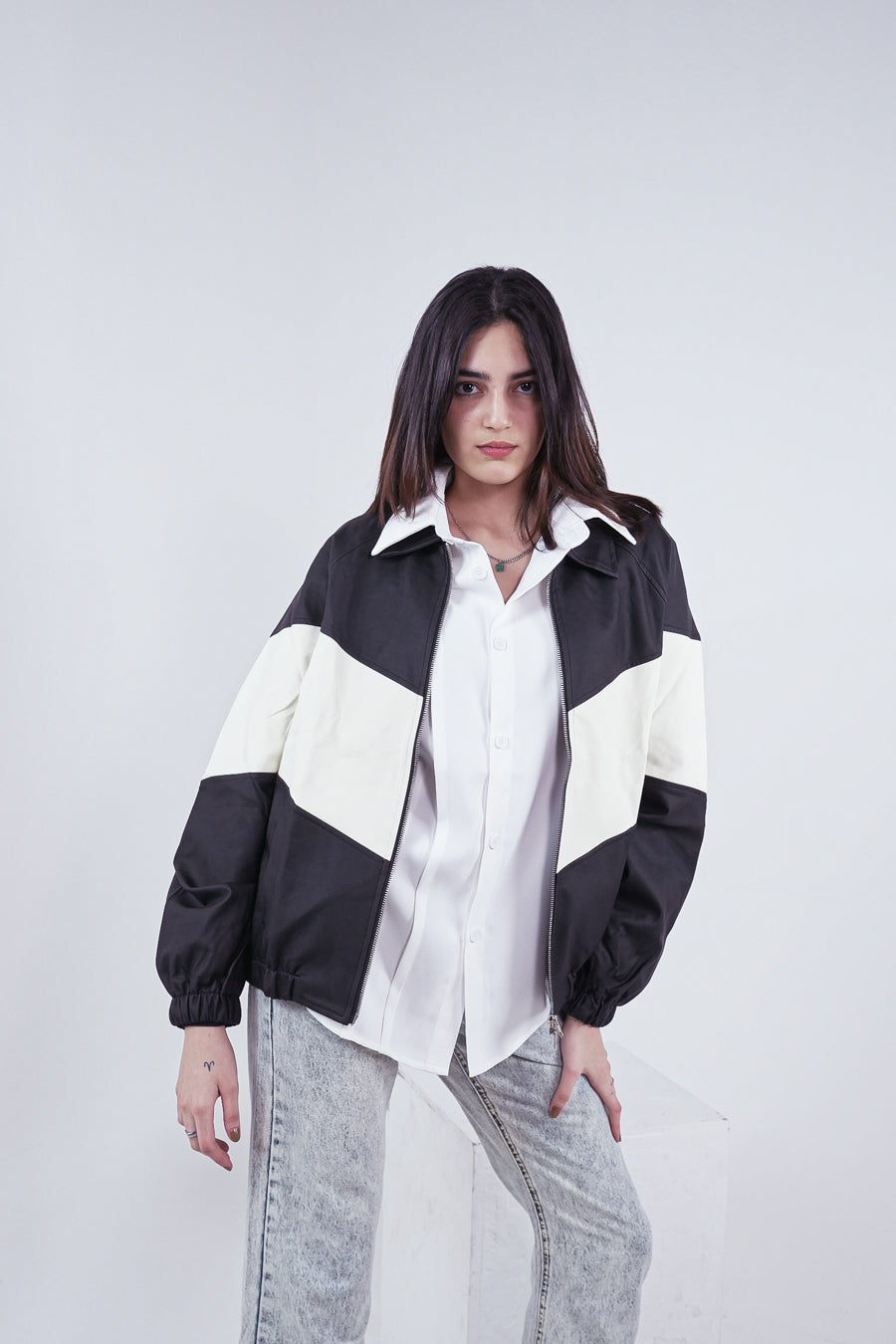 BLACK COLOUR BLOCK VALKYRE TRACK JACKET