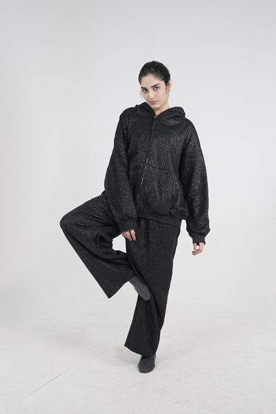 GLITTER EMBOSSED WOMEN TRACKSUIT