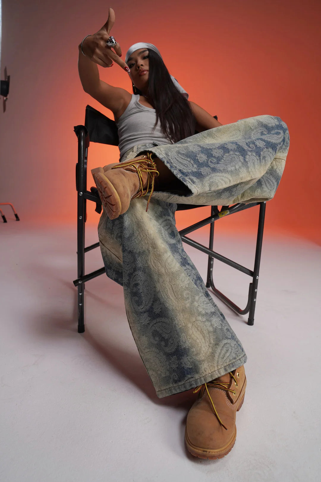 SHADOW PAISLEY UNISEX VALKYRE FABRIC JEANS