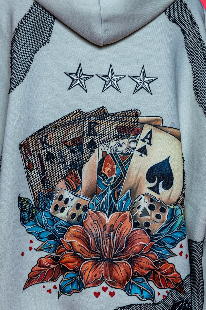‘LUCKY DRAW’ VALKYRE HAND PAINTED HOODIE