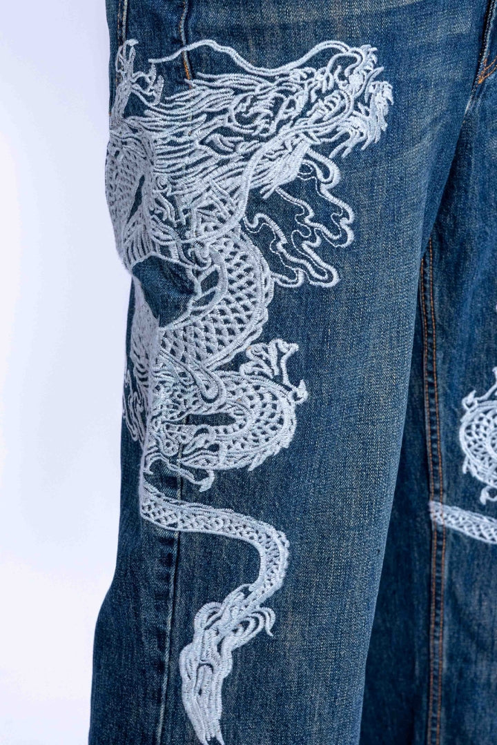 DRAGON EMBROIDERY UNISEX VALKYRE JEANS