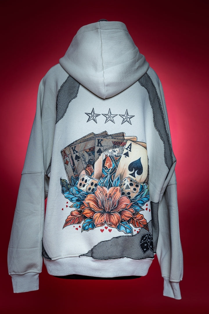 ‘LUCKY DRAW’ VALKYRE HAND PAINTED HOODIE