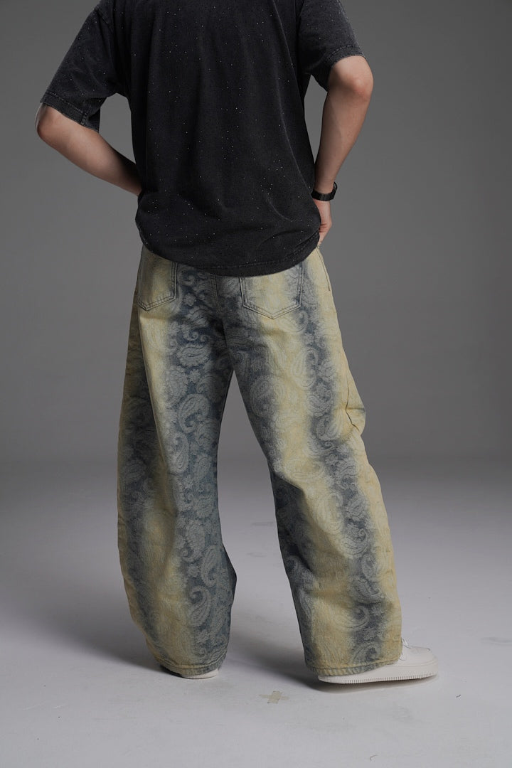 SHADOW PAISLEY UNISEX VALKYRE FABRIC JEANS