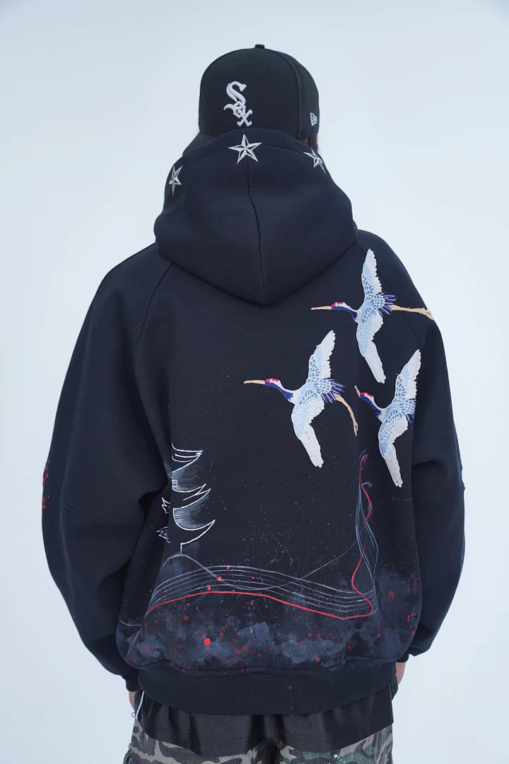‘SACRED JOURNEY V2’ VALKYRE HAND PAINTED HOODIE