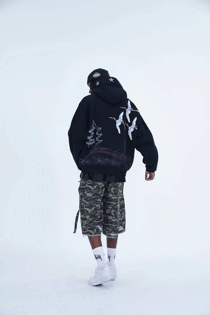 ‘SACRED JOURNEY V2’ VALKYRE HAND PAINTED HOODIE