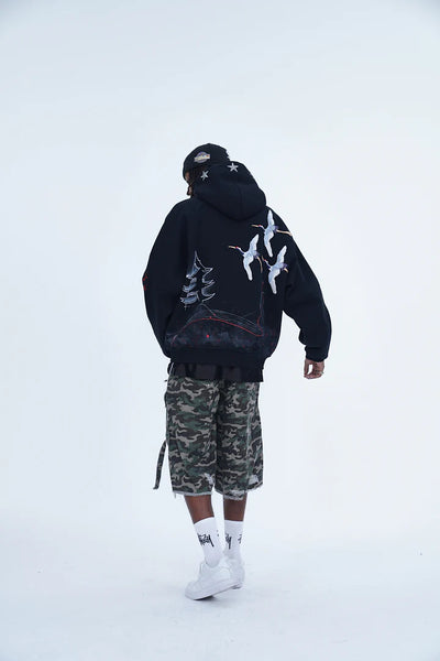 ‘SACRED JOURNEY V2’ VALKYRE HAND PAINTED HOODIE