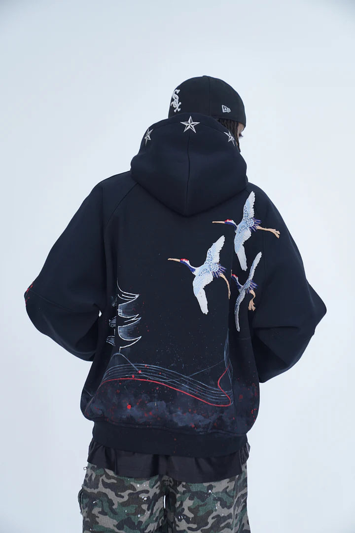‘SACRED JOURNEY V2’ VALKYRE HAND PAINTED HOODIE