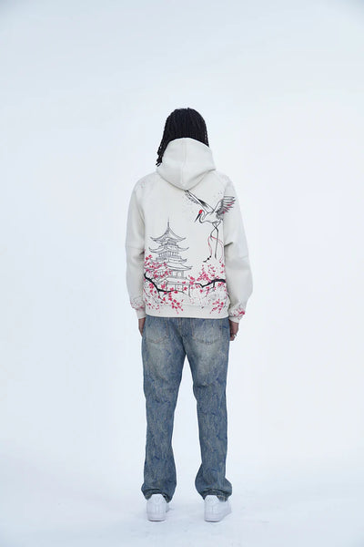 ‘SOARING SAKURA’ VALKYRE HAND PAINTED HOODIE