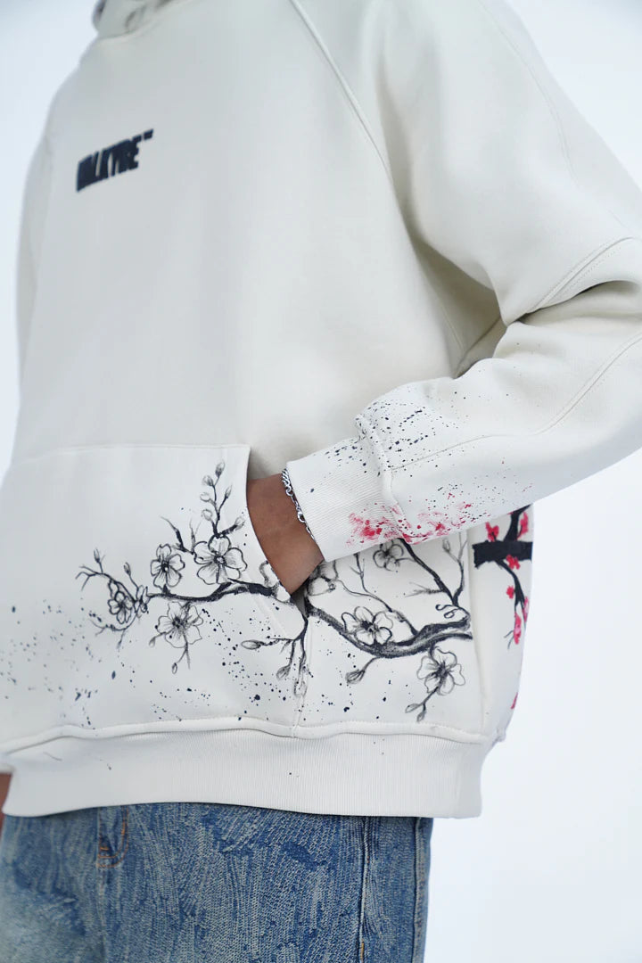 ‘SOARING SAKURA’ VALKYRE HAND PAINTED HOODIE