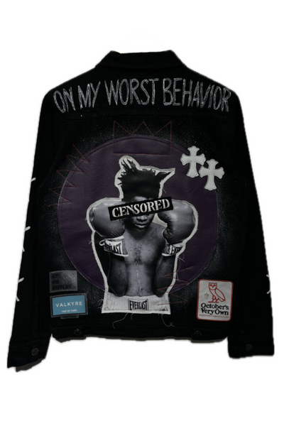 BASQUIAT - 'ON MY WORST BEHAVIOUR' BLACK VALKYRE JACKET