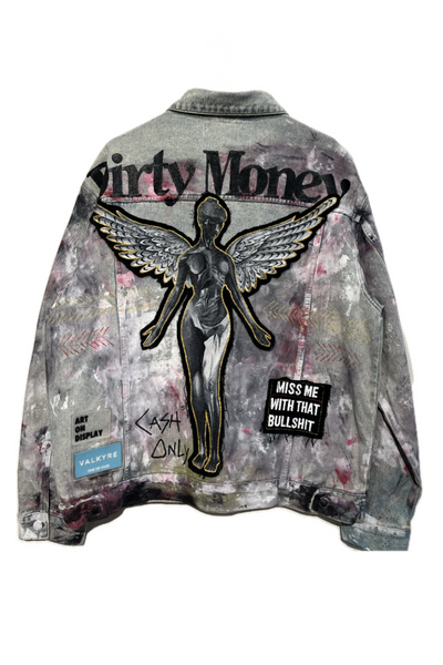 'DIRTY MONEY' OFF WHITE VALKYRE JACKET