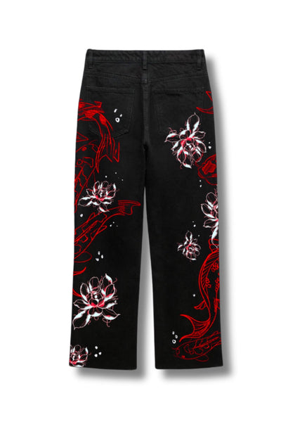 ‘JAPANESE KOI FISH' VALKYRE JEANS