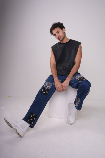 PATCHWORK BANDANA VALKYRE JEANS