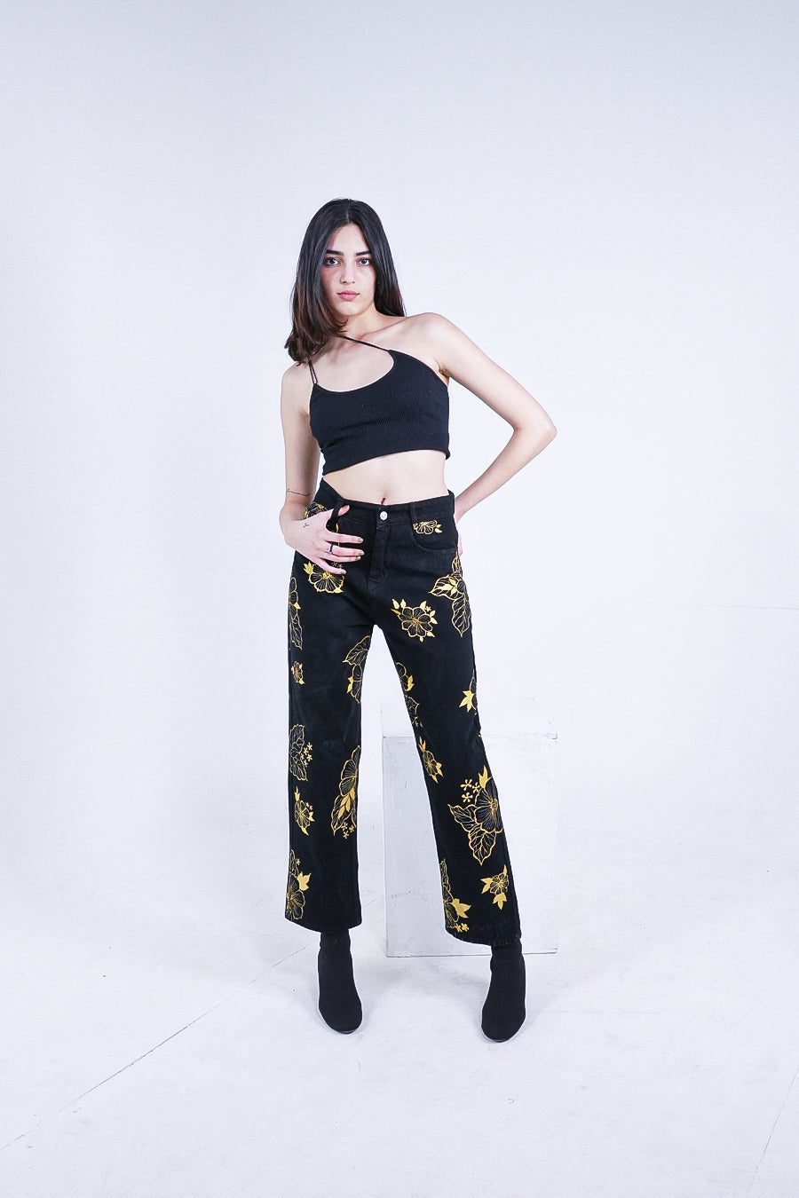 GOLD PETALS VALKYRE JEANS